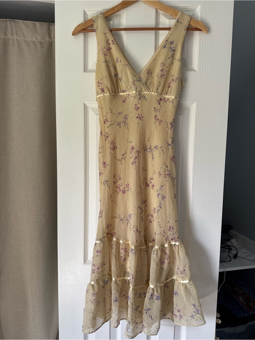 Y2K Fairy Butter Yellow V-Neck Dress
